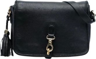 Gucci Pre-owned Cross Body Bags, female, Black, Size: ONE SIZE Pre-owned Leather Cross Body Bag