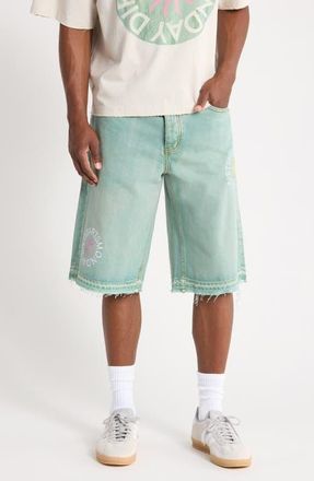 Diet Starts Monday Sol Raw Hem Denim Shorts in Washed Green at Nordstrom, Size 36