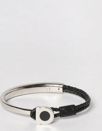 Ferragamo Bracciale Gancini Ferragamo in pelle e ottone