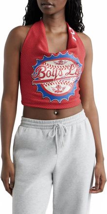 Boys Lie Sporting Blues Halter Top In Red