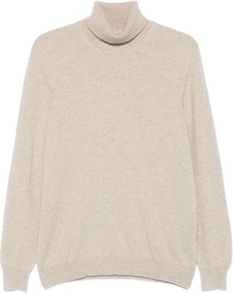 Fedeli Stijlvolle Herentrui - Heren - Cashmere truien - Beige - XL - Kasjmier - Truien & Vesten