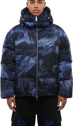 Off-white Navy Blue Logo Hood Jacket