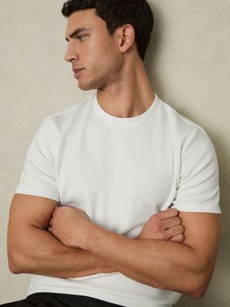 Reiss White Premium-interlock Modern-fit T-shirt, XS
