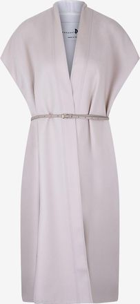 Manzoni24 Lange Weste aus Wolle