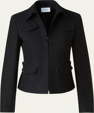 Akris Tailored Heavy Wool Jacket