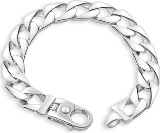 Pompeii3 Mens 14k Gold (66gram) or Platinum (106gram) 11.5mm Link Bracelet 8.5