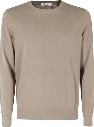 KANGRA Maglia Girocollo Cotone 1Filo - Heren - Ronde hals truien - Bruin - 3XL - Katoen - Truien & Vesten
