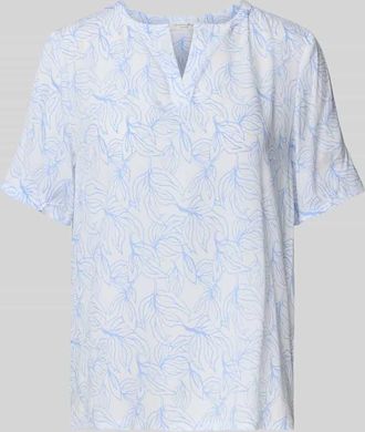 Christian Berg Slim Fit Blusenshirt mit Tunikakragen in Weiss, Größe 36