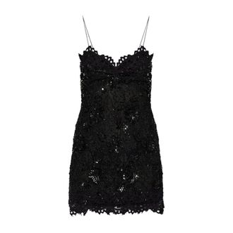 LoveShackFancy Vestido Jetta de Encaje Adornado - Dresses - Mujer - Negro - M