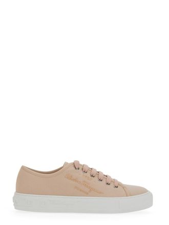 Ferragamo Pink Logo Sneakers