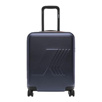 K-Way Logo Trolley Koffers en Tassen 55cm - unisex - Handbagage koffer - Blauw - ONE Size - Polyester - Koffers