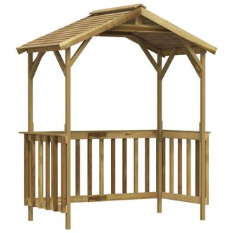 vidaXL Capanno Per Barbecue 163,5x93x210 Cm In Pino Impregnato - Vidaxl