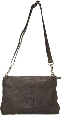 Campomaggi Rectangular Brown Leather Crossbody Bag With Adjustable Strap And Embossed Logo