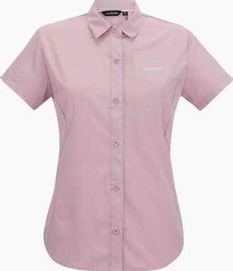 Regatta Womens Regatta Womens/Ladies Lightweight Insect Repellent Short-Sleeved Travel Shirt - Powder Lilac Solid - Size: 14