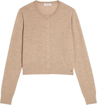 Anine Bing Moni Wool and Cashmere-blend Cardigan - Taupe - XS (UK6 / XS)