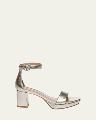 Bernardo Carla Metallic Ankle-Strap Sandals