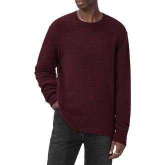 AllSaints Patern Crewneck Sweater in Tinted Red at Nordstrom Rack, Size Xx-Large