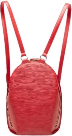Louis Vuitton Pre-owned Mabillon Backpack - Dames - Vintage Rugzakken - Rood - ONE Size - Leer - Vintage