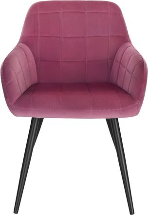 Woltu Poltrona Imbottita Per Camera Da Letto Sedia Da Pranzo Con Braccioli 1 Pz Bordeaux-velluto - Woltu