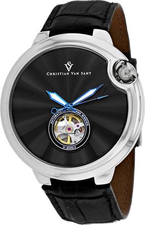 Christian Van Sant Mens Black dial Watch