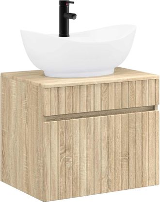 vidaXL Juego De Muebles De Ba&ntilde;o Roble Sonoma Madera De Ingenier&iacute;a Vidaxl