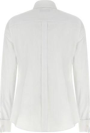 Dolce & Gabbana Tuxedo-Inspired Textured Plastron Shirt - white