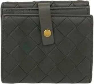Bottega Veneta Pre-owned Leather Portemonnee - Dames - Vintage Accessoires - Grijs - ONE Size - Leer - Vintage