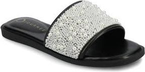 Journee Collection Precly Slide Sandal in Black at Nordstrom Rack, Size 9.5