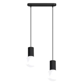 Sollux Lighting L&aacute;mpara colgantes negro aluminio/vidrio alt. 120 cm