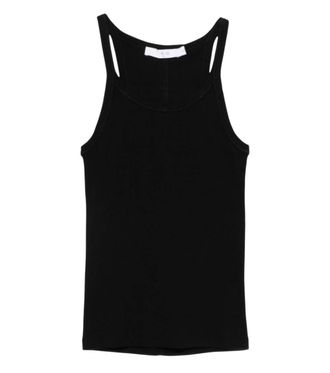 Iro Black Solid Scoop Neck Top