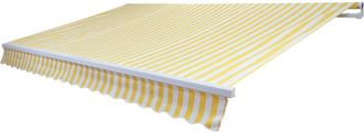 Hhg Nunca Usado] Funda De Recambio Para Toldo T791, Toldo De Brazos Articulados Funda De Recambio Protecci&oacute;n Solar, 4,5x3m, Acr&iacute;lico Amarillo-blanco