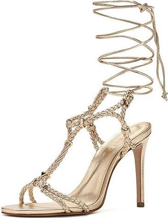 Schutz Cordelia Womens Sandals Platinum : 6.5 M, Leather