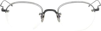 Thom Browne Titanium Semi Rimless Oval Eyeglasses - unisex - Brillen - Grijs - 52 MM - Accessoires