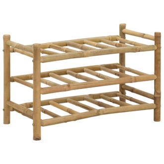 vidaXL Estante De Vino Natural 57 X 29,5 X 36 Cm Bamb&uacute; Vidaxl