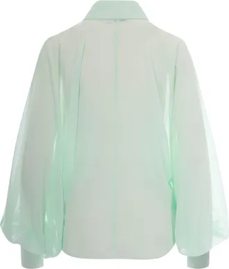 Patrizia Pepe Womens Shirt Fluid Light Aqua Polyester