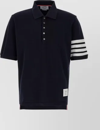 Thom Browne cotton piqu&eacute; short-sleeve polo shirt