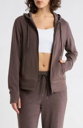 Balance Collection Riley Full Zip Hoodie in Heather Black Coffee at Nordstrom Rack, Size Large