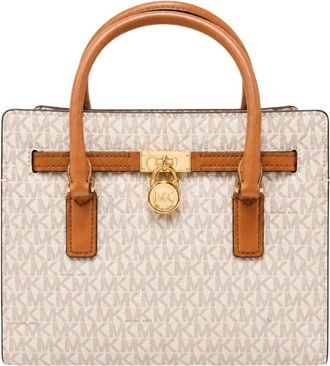 Michael Kors Tassen, Dames, Beige, ONE Size, Polyester, Hamilton Small Satchel