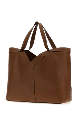Saint Laurent Mens Brown Leather Oversize Shopping Bag Brickebony Exterior: Calf Lining: Suede Borse A Mano