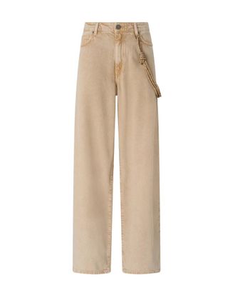 Pinko Beige Loose High Rise Jeans