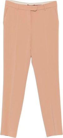 Max Mara Broeken, Dames, Beige, L, Polyester, Jerta Slim-fit Broeken