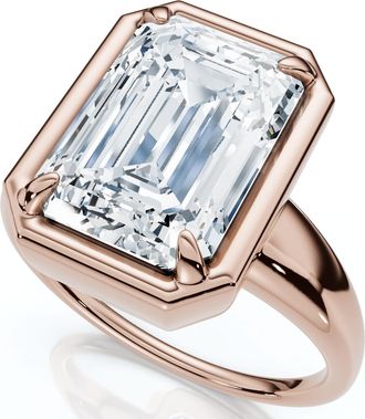 Pompeii3 Certified 4Ct Emerald Cut Diamond Club Engagement Ring 14k Gold Lab Grown