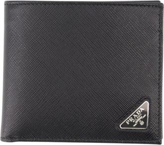 Prada Portefeuille Saffiano - Heren - Portefeuilles - Zwart - ONE Size - Accessoires