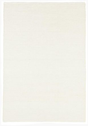 THEKO Alfombra tejida a mano en lana virgen - blanco natural 190x250 cm