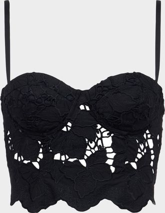 L'agence Sonya Eyelet-Embroidered Bralette