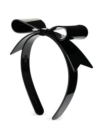 Maison Michel Cerchietto con fiocco - Nero