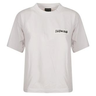 Balenciaga T-Shirts, female, White, Size: S Masking Tape T-Shirt