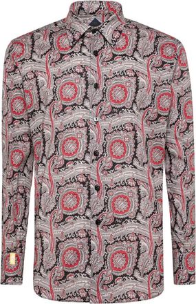 Billionaire Boys Club Silver Cut LS Milano Paisley - Heren - Casual Overhemden - Veelkleurig - XS - Katoen - Overhemden