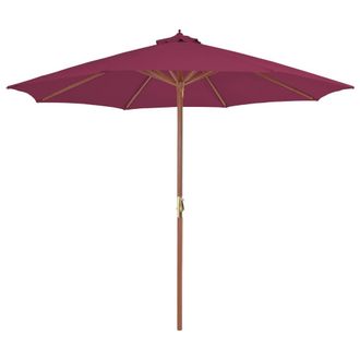 vidaXL Vidaxl - Sombrilla De Jard&iacute;n Con Palo De Madera Rojo Burdeos 300 Cm