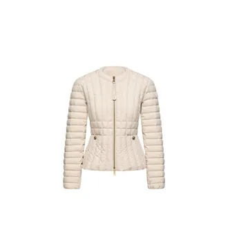 Moncler Moncler Menthe Vertical-quilted Short Down Jacket, Women, Beige, Size: 1